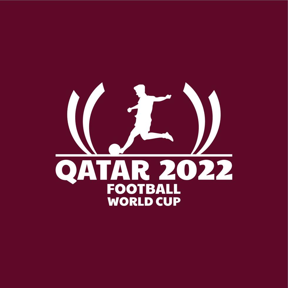 Campeonato de fútbol de la copa mundial de qatar 2022. copa mundial de fútbol 2022, campeonato mundial 2022 en qatar vector