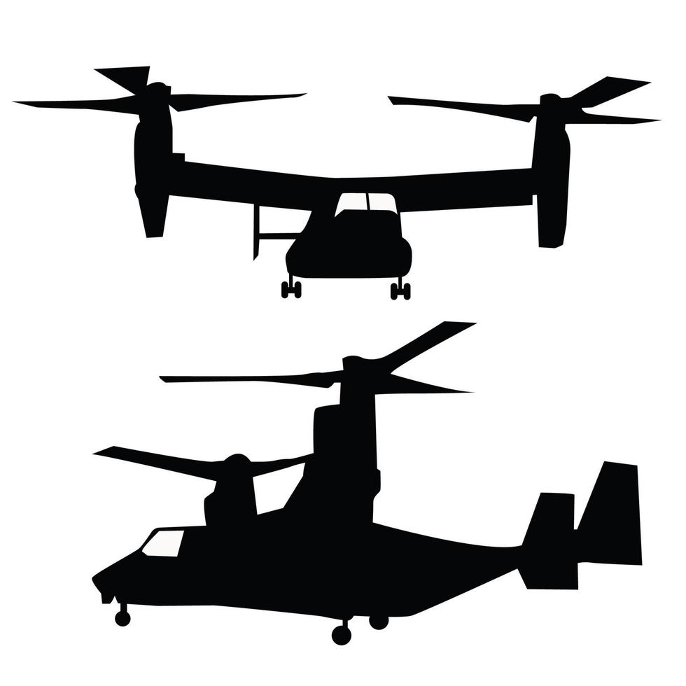 moderno diseño de vector de silueta de helicóptero militar estadounidense