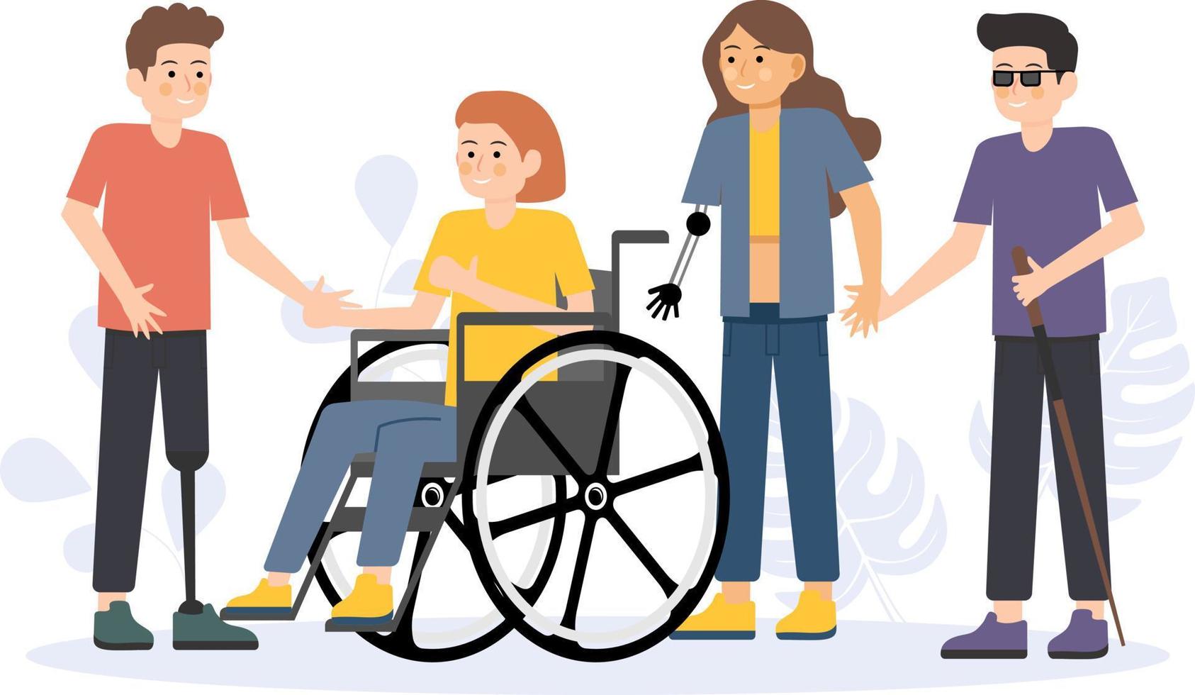 Inclusive with Disabilities flat concept vector