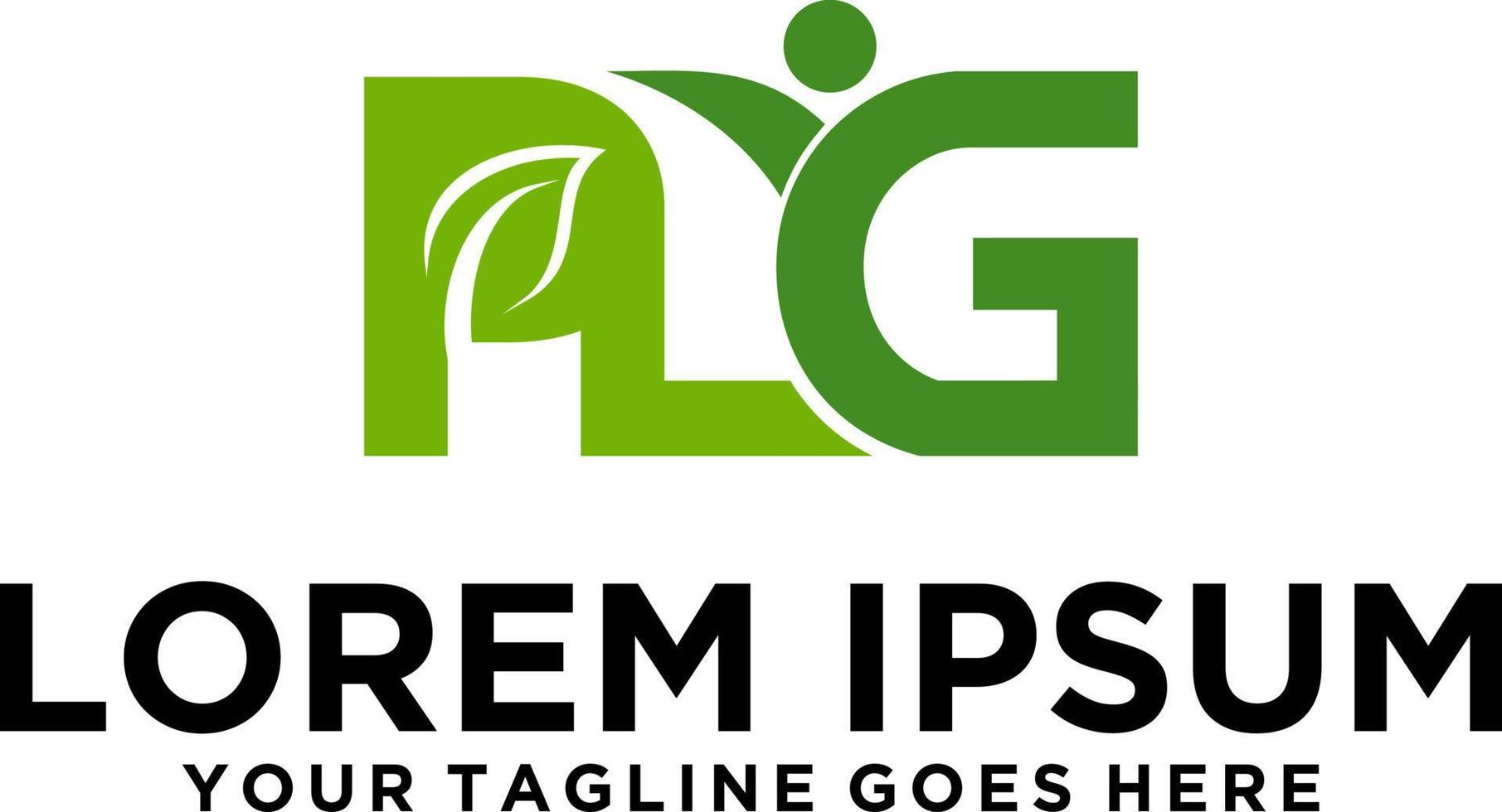 Herbal Nature letter PLG logo vector