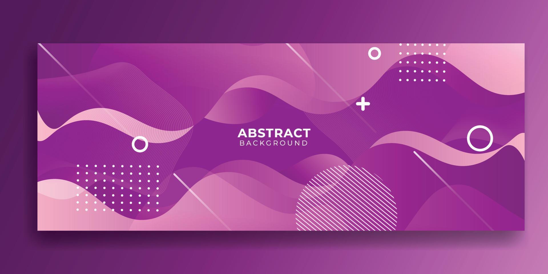 Colorful abstract template banner with gradient color. Design with liquid shape vector