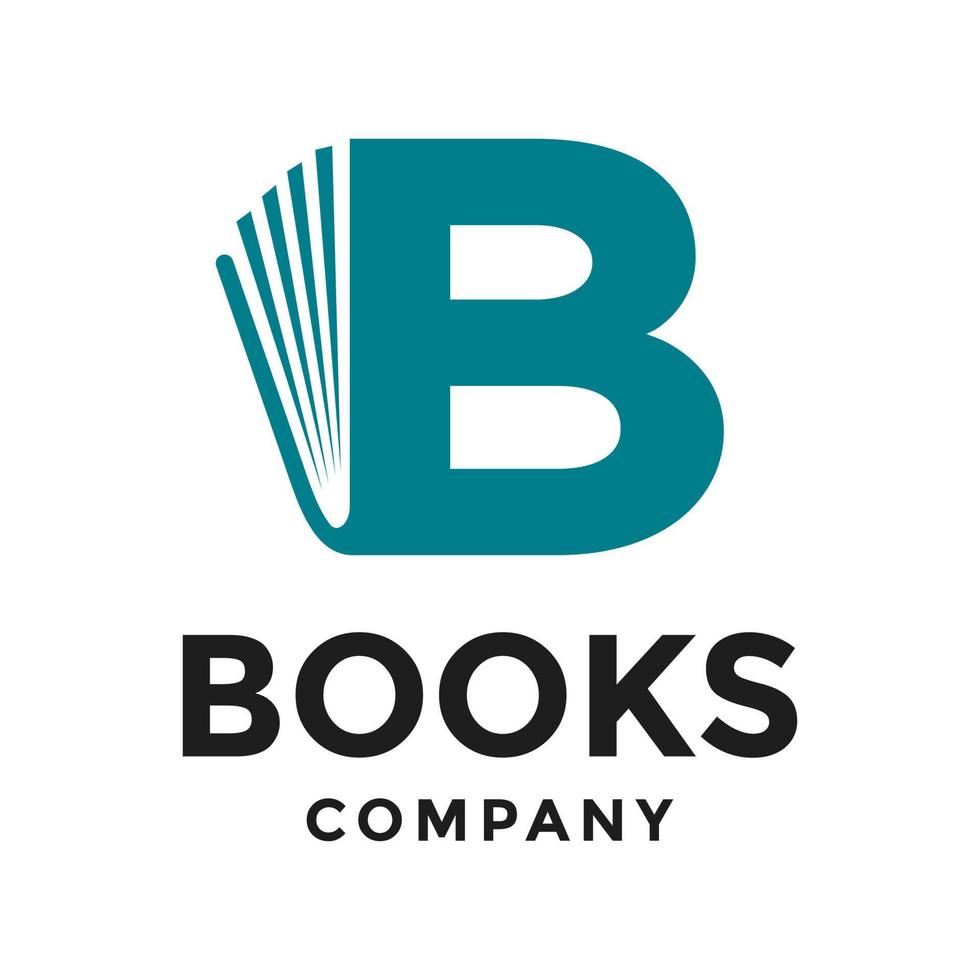 logo, book, store, education, letter, b, alphabet, icon, business, vector, open, shop vector