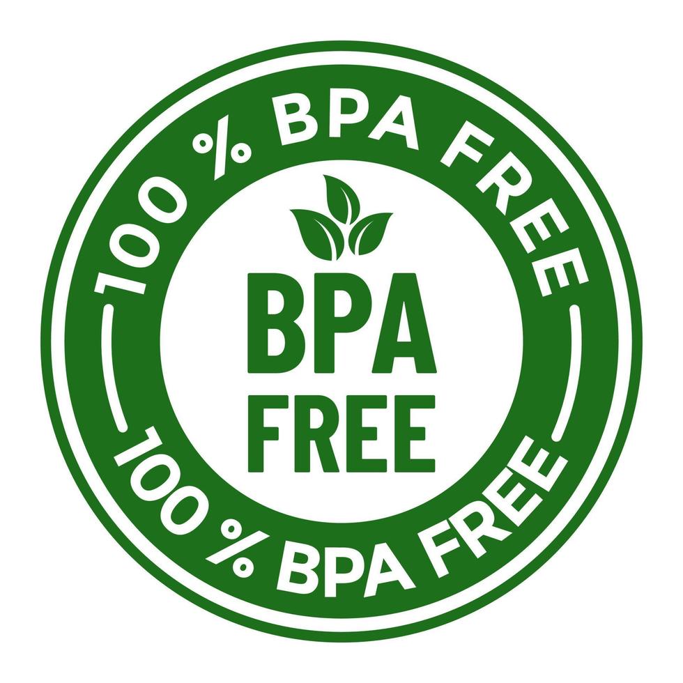 100 percent BPA Free vector logo or badge. This design use leaf symbol.  Suitable for natural product. 13124902 Vector Art at Vecteezy