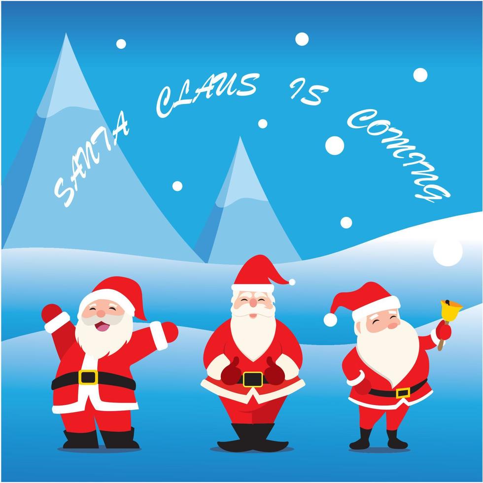 logotipo de santa claus y diseño de ilustraciones vectoriales vector