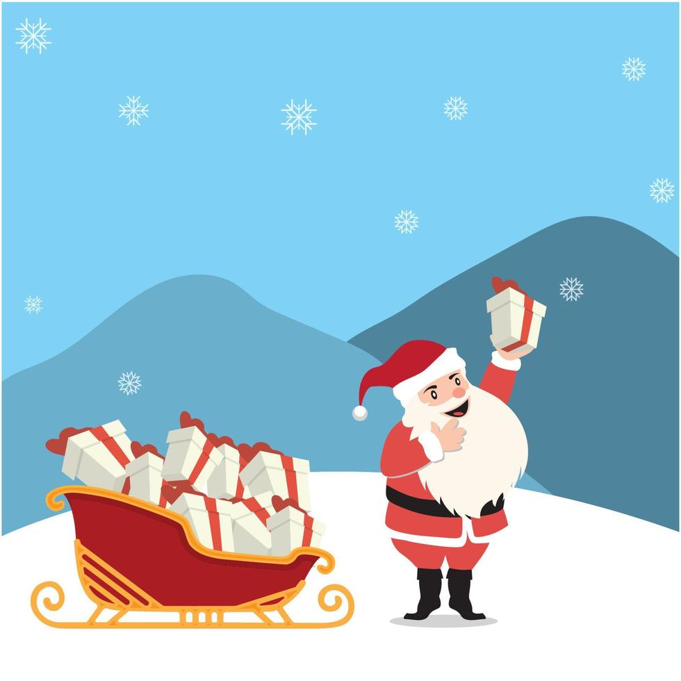 santa claus logo and vector illustration design