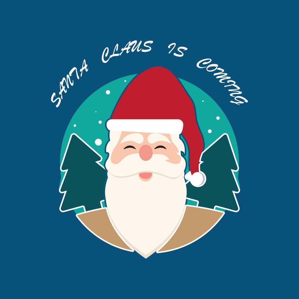 santa claus logo and vector illustration design