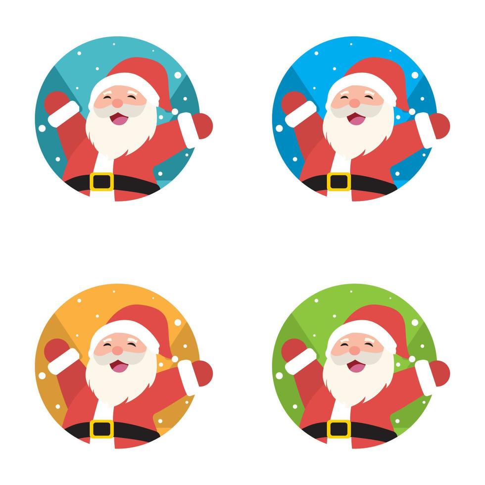 logotipo de santa claus y diseño de ilustraciones vectoriales vector