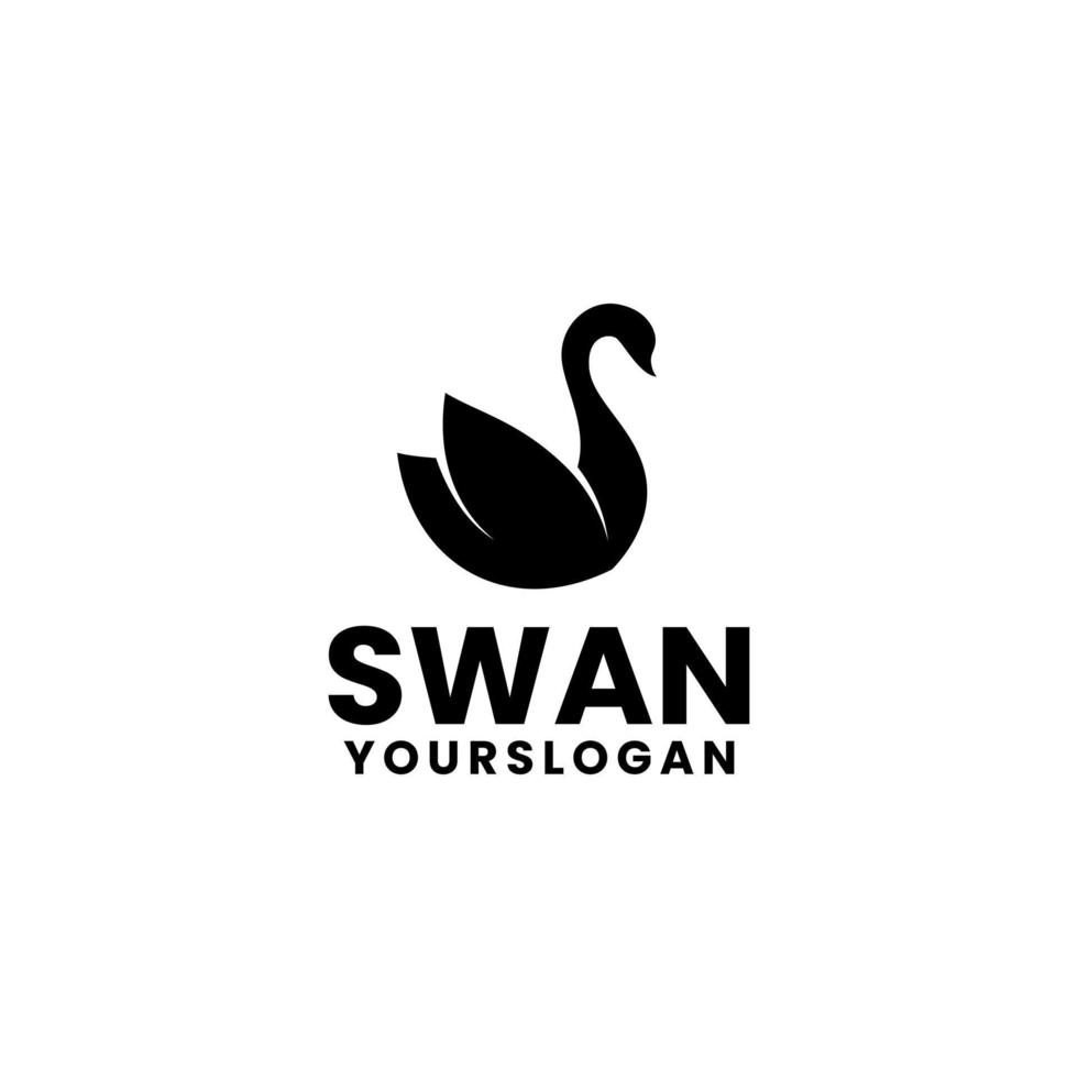 swan logo design template vector