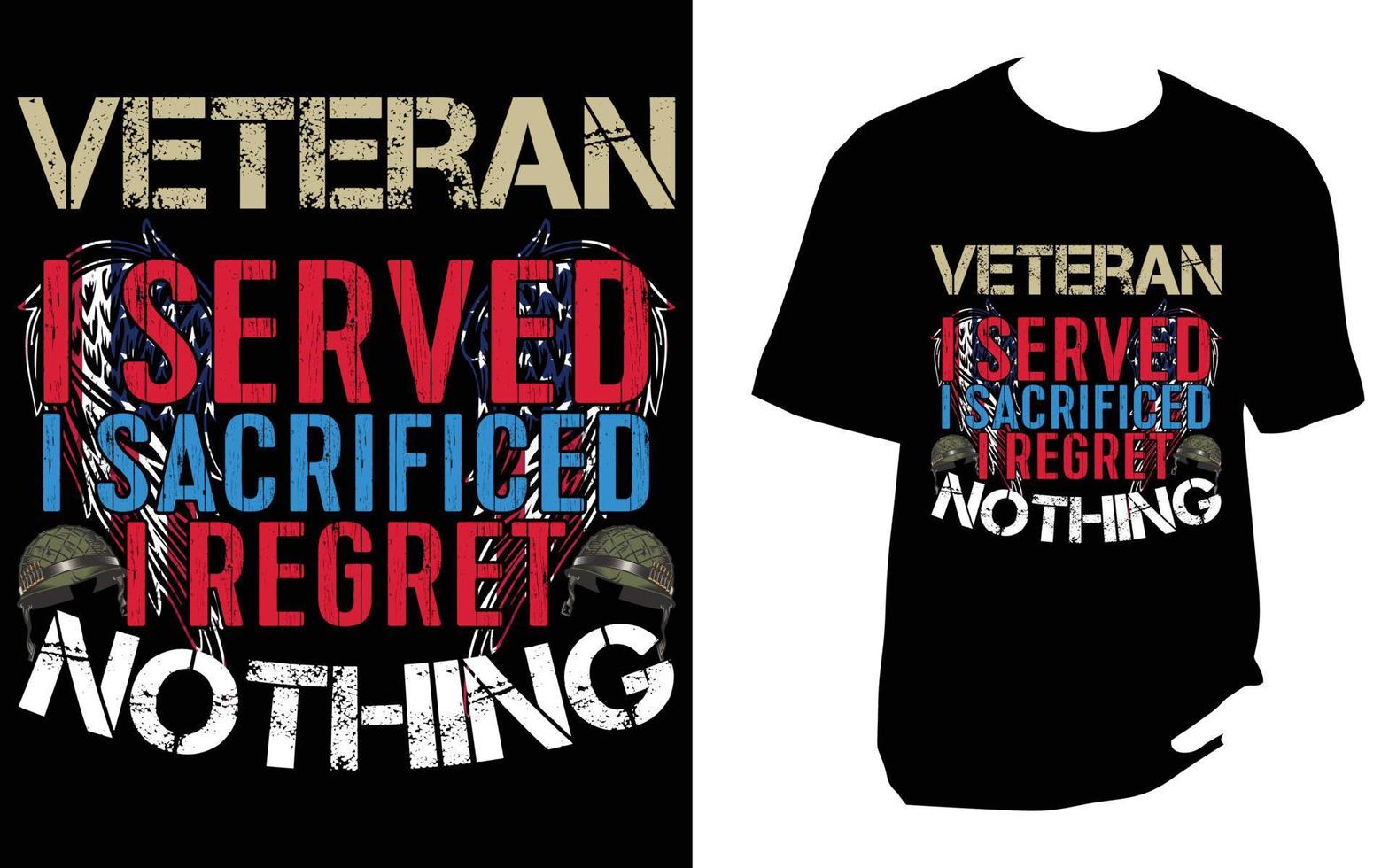 Veteran T Shirt Design vector