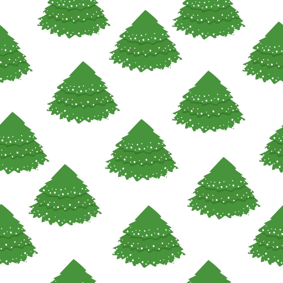 Christmas seamless pattern with Christmas tree. New Year beautiful vector illustration.