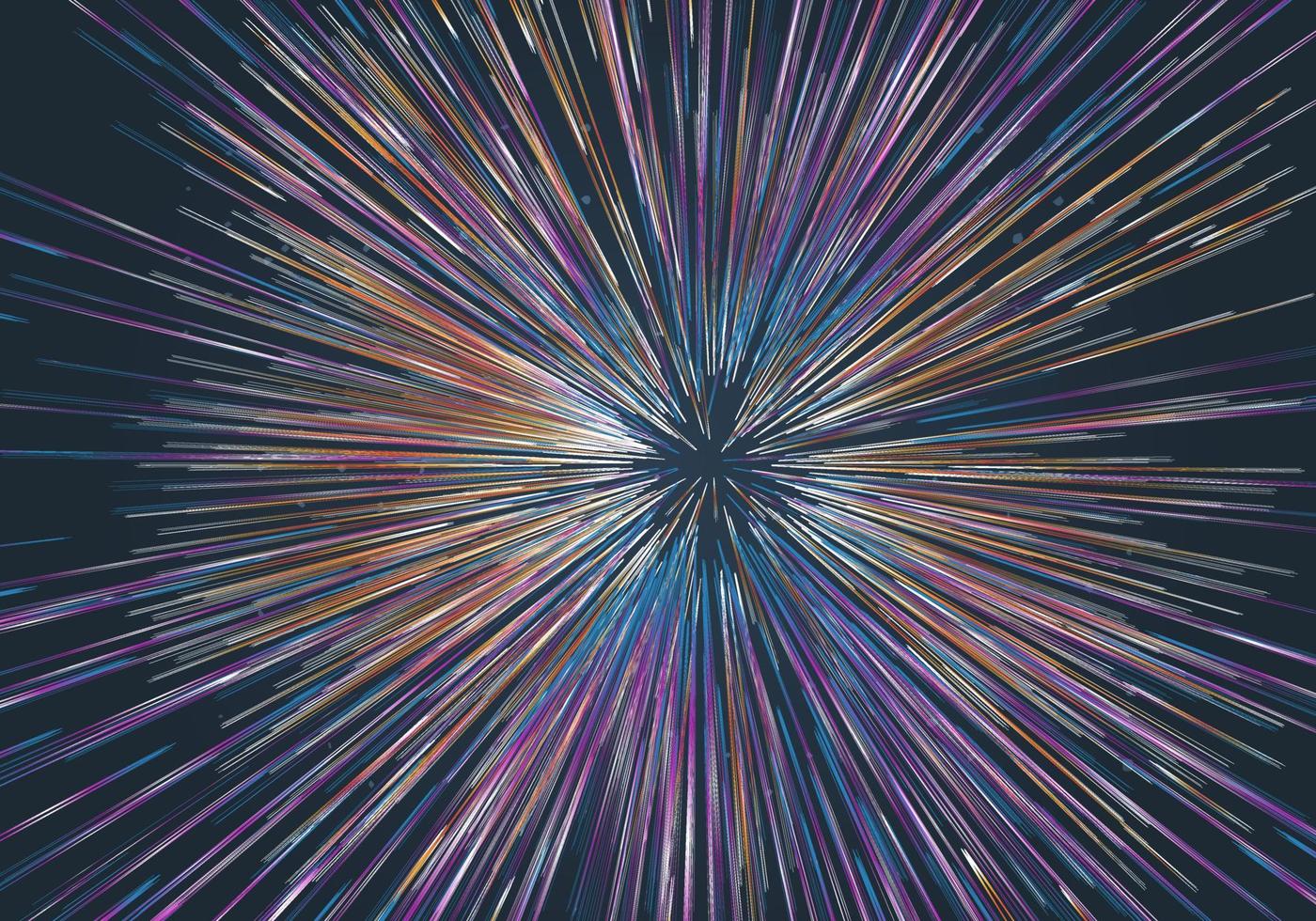 fondo de zoom de luz, estrella de efecto colorida en la galaxia, vector de explosión abstracta