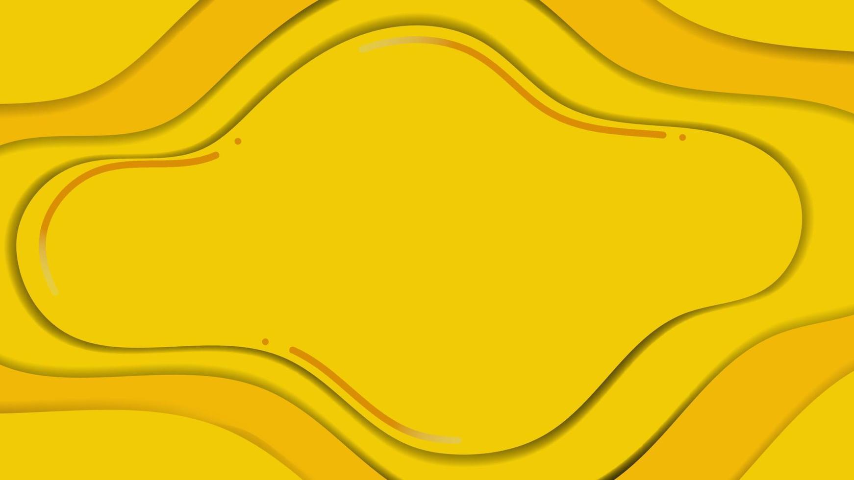 fondo amarillo de ondas circulares. adecuado para negocios, promoción, venta, afiche, pancarta, etc. vector