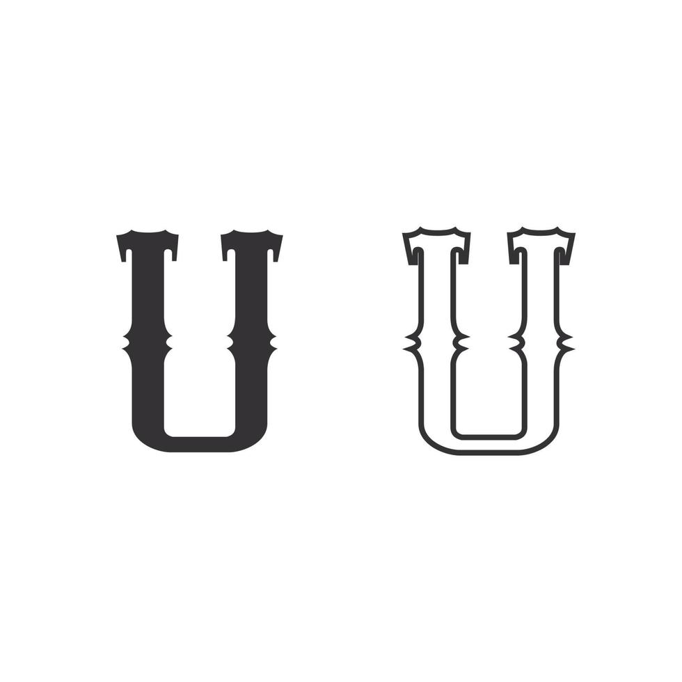 Initial letter U logo business and design icon vector