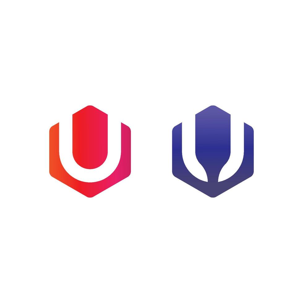 Initial letter U logo business and design icon vector