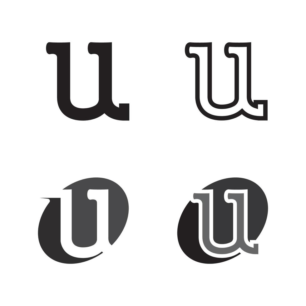 letra inicial u logo negocio y diseño icono vector