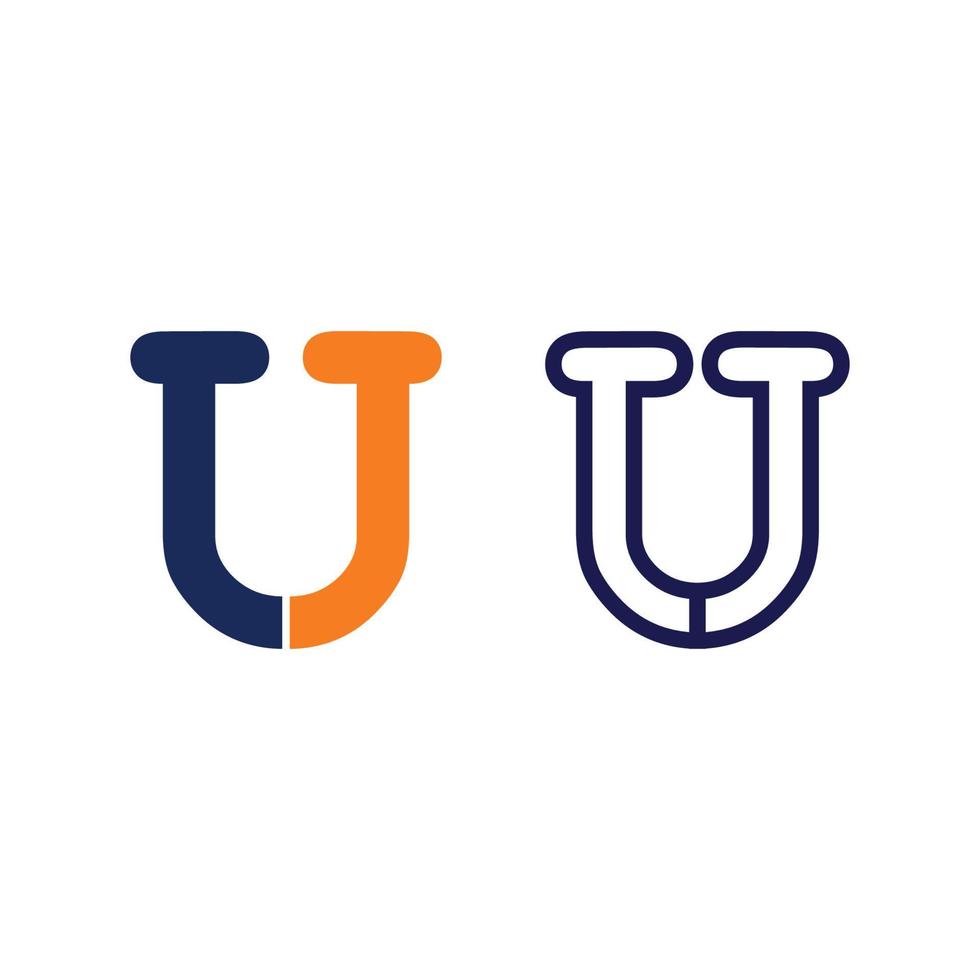 Initial letter U logo business and design icon vector