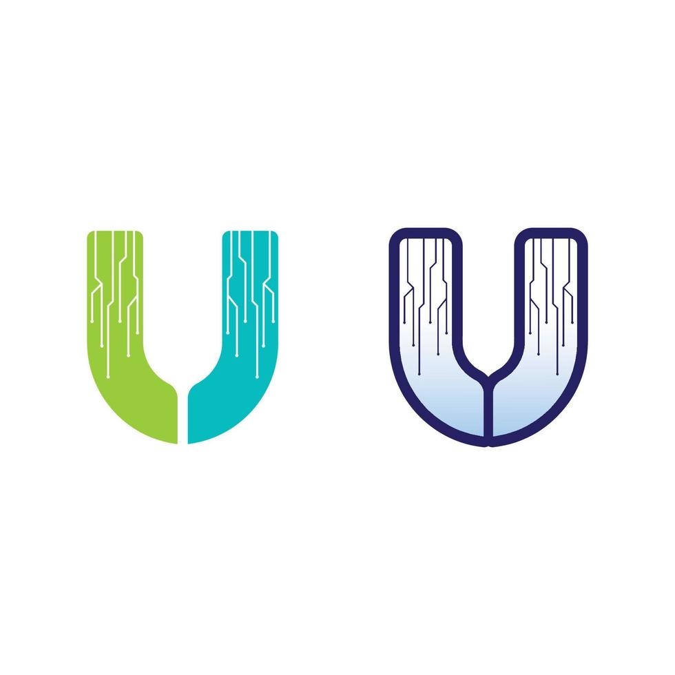 Initial letter U logo business and design icon vector