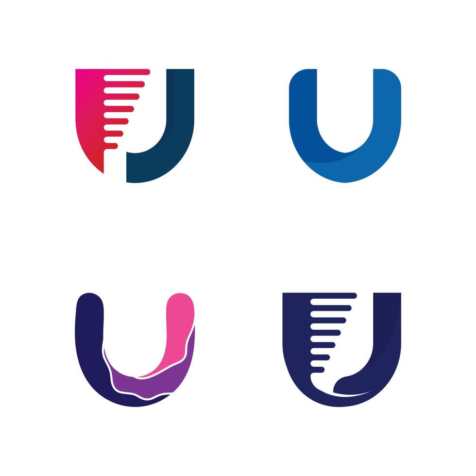 Initial letter U logo business and design icon vector