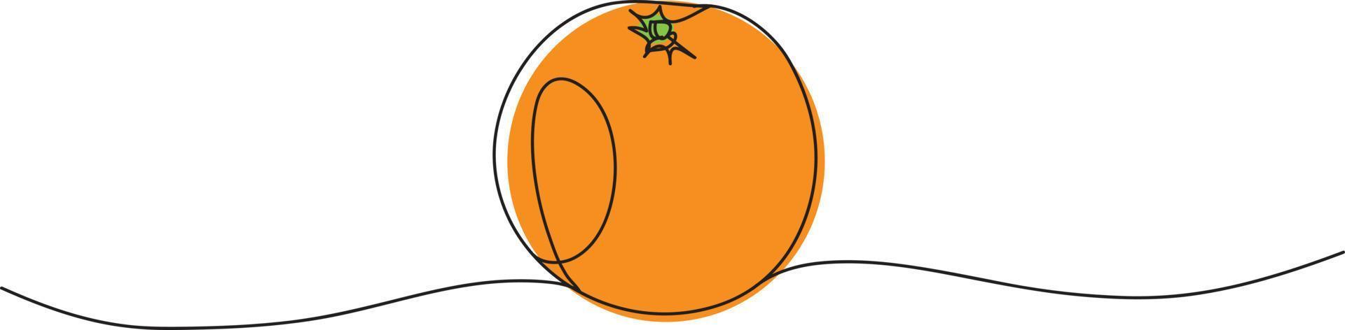 orange line drawing vector illustration.