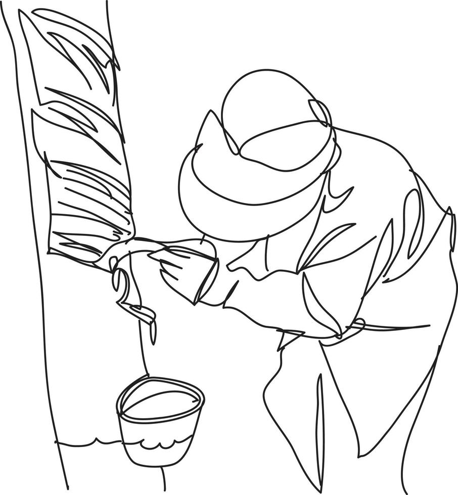 ilustración de vector de dibujo de línea de cortador de goma.
