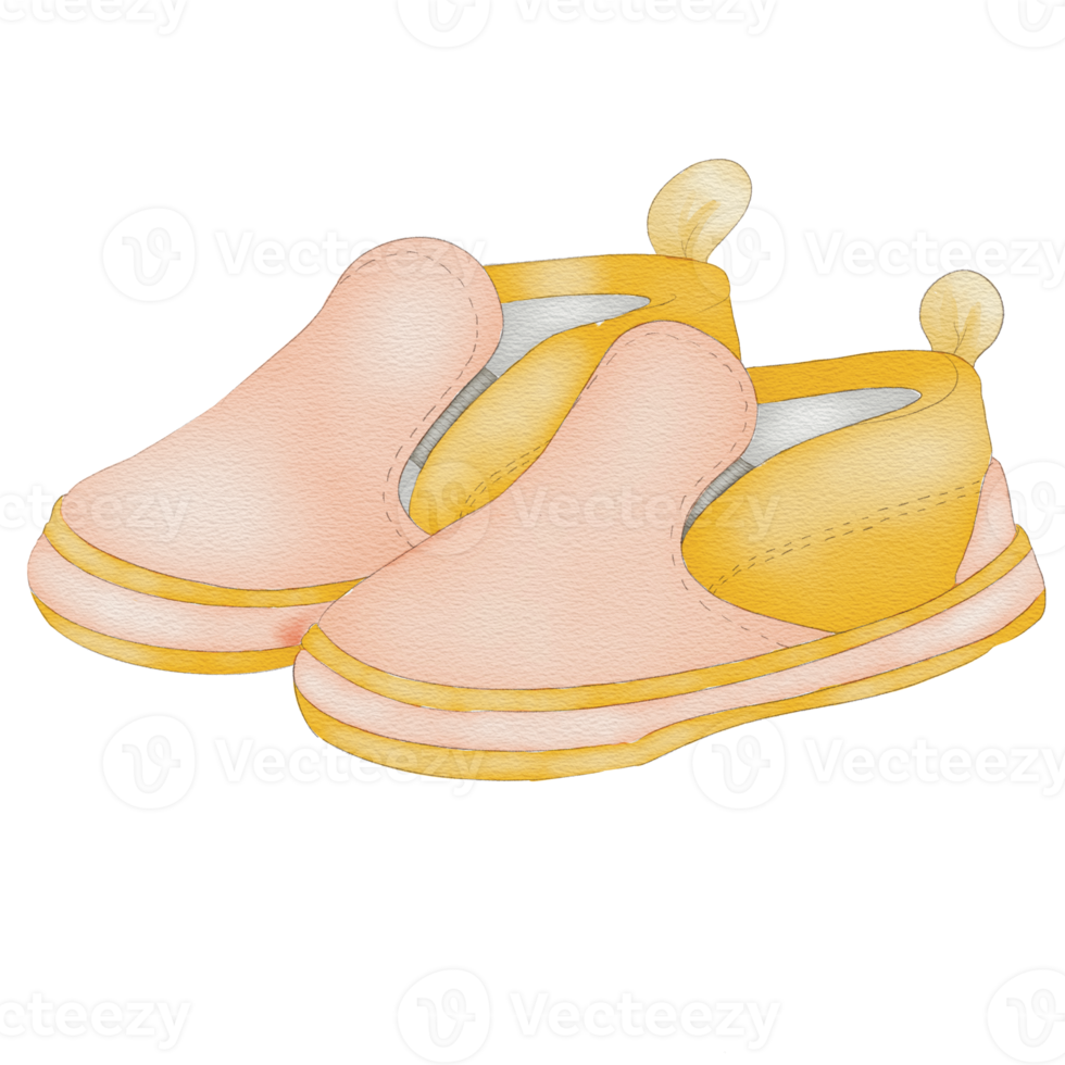 beautiful watercolor newborn shoes png