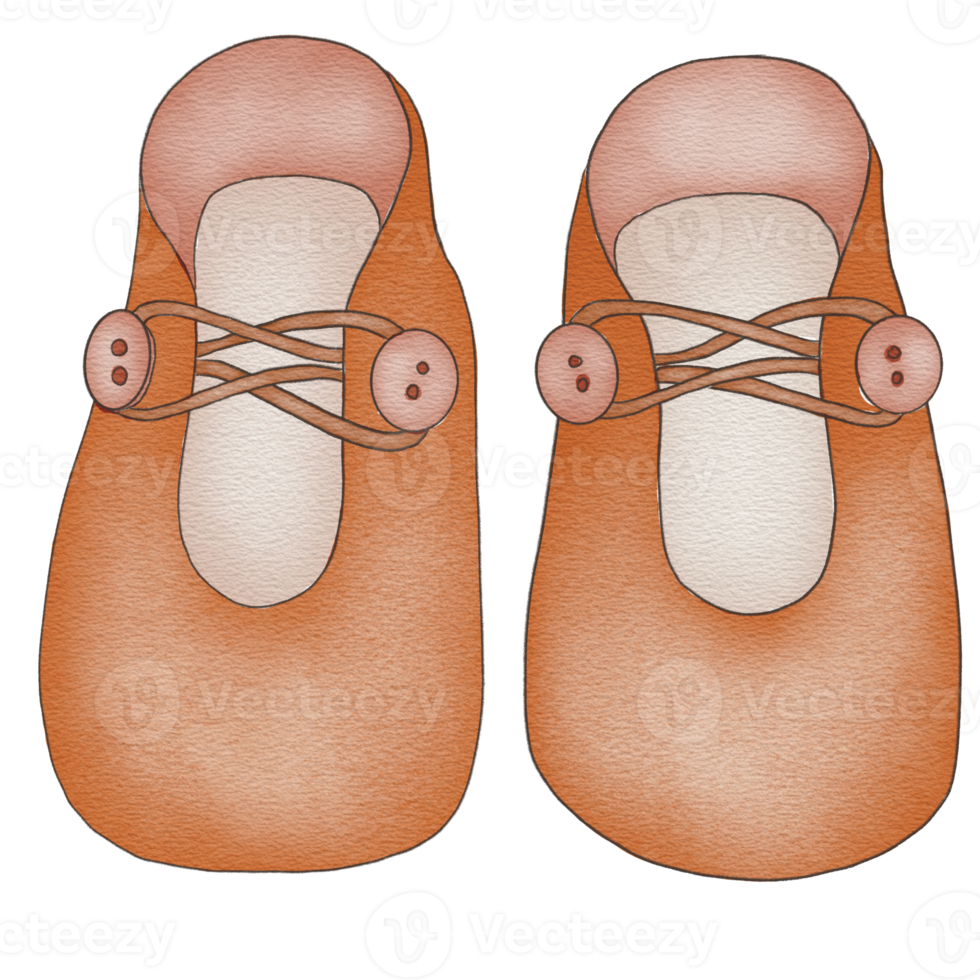 mooi waterverf pasgeboren schoenen png