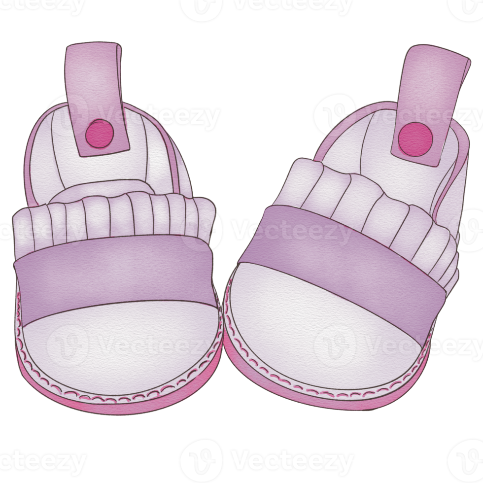 beautiful watercolor newborn shoes png