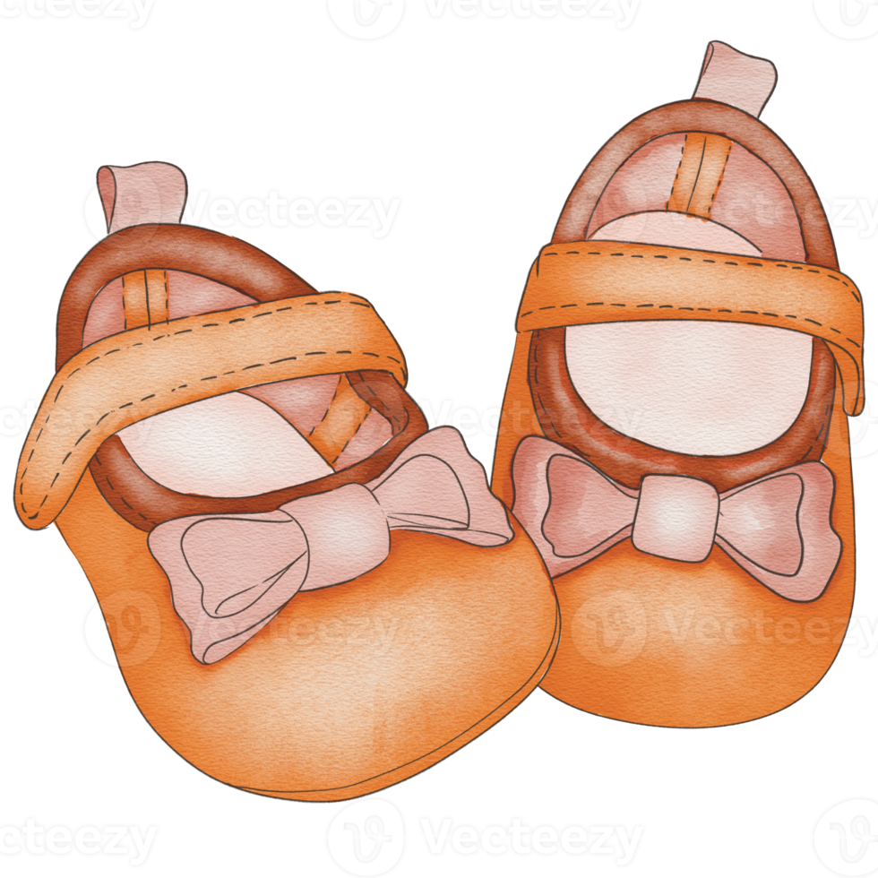 mooi waterverf pasgeboren schoenen png