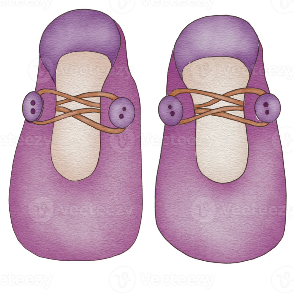 mooi waterverf pasgeboren schoenen png