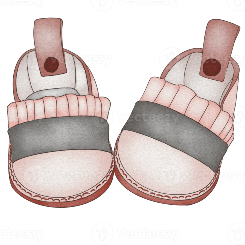 beautiful watercolor newborn shoes png