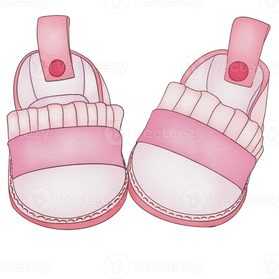 beautiful watercolor newborn shoes png