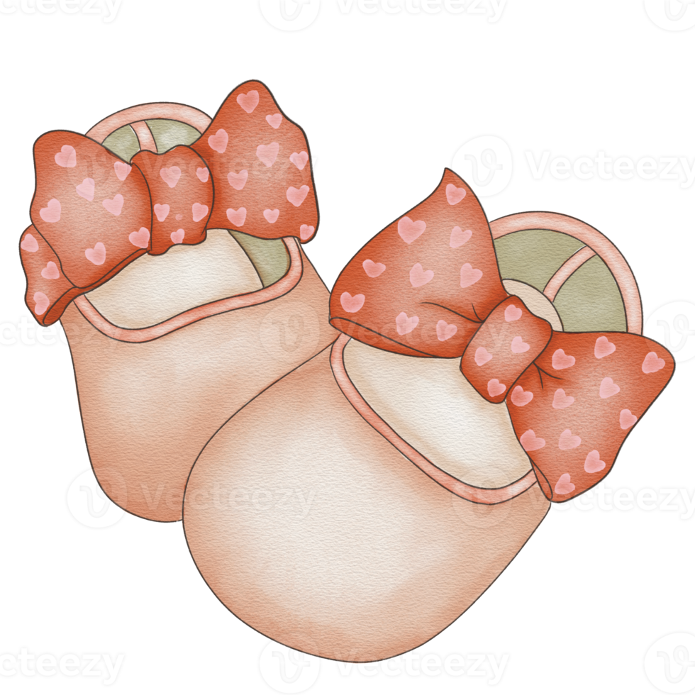 mooi waterverf pasgeboren schoenen png