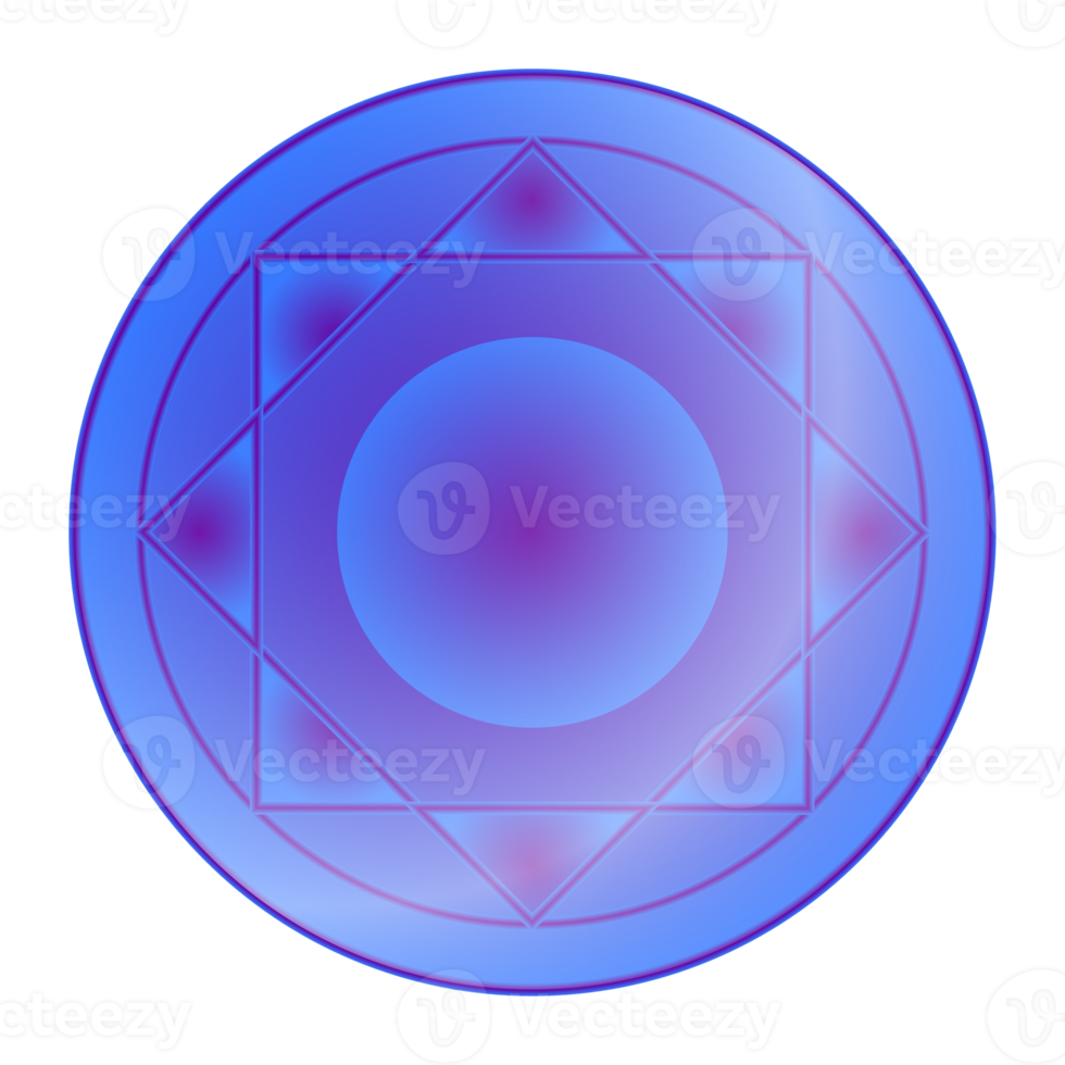 Sapphire jewel gemstone in realistic style. Colorful PNG illustration.