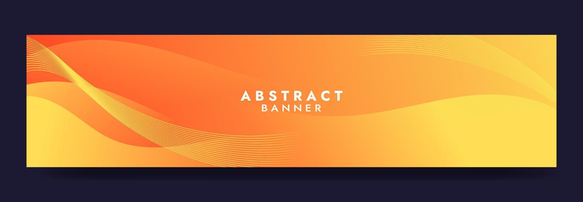 Abstract Orange Fluid Wave Banner Template vector