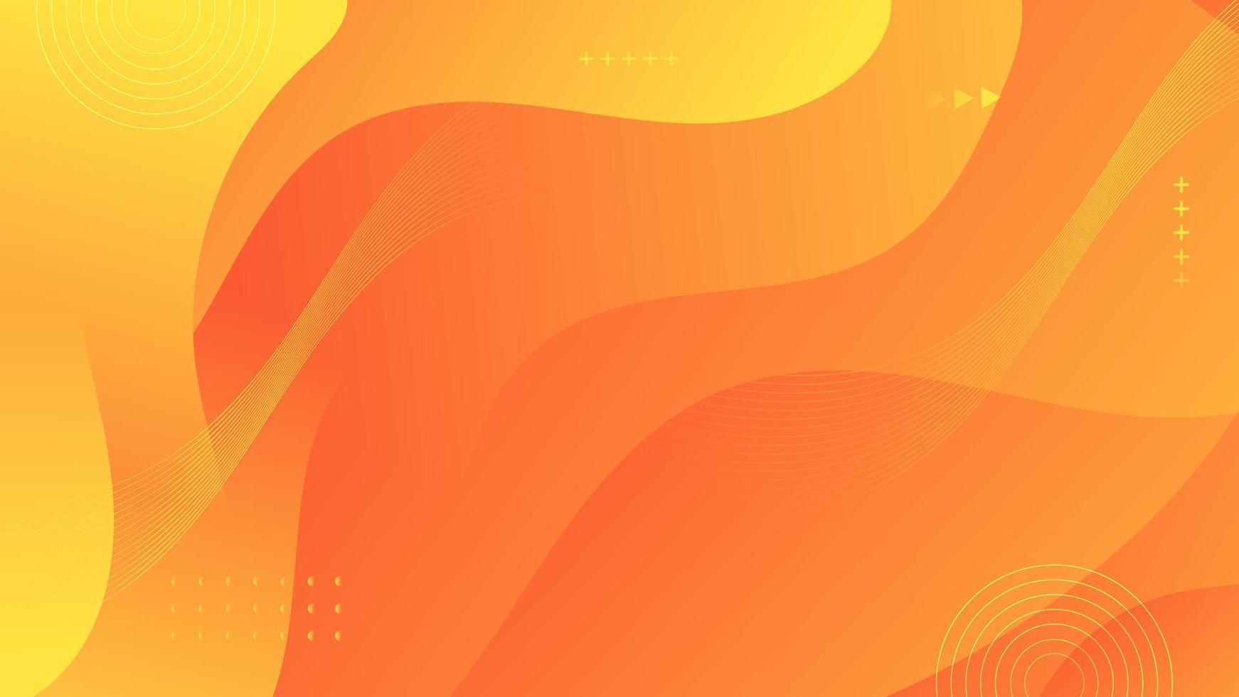 Abstract Orange Fluid Wave Background vector