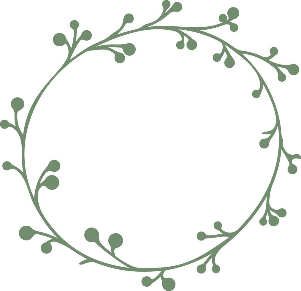 hand drawn laurel wreath vector