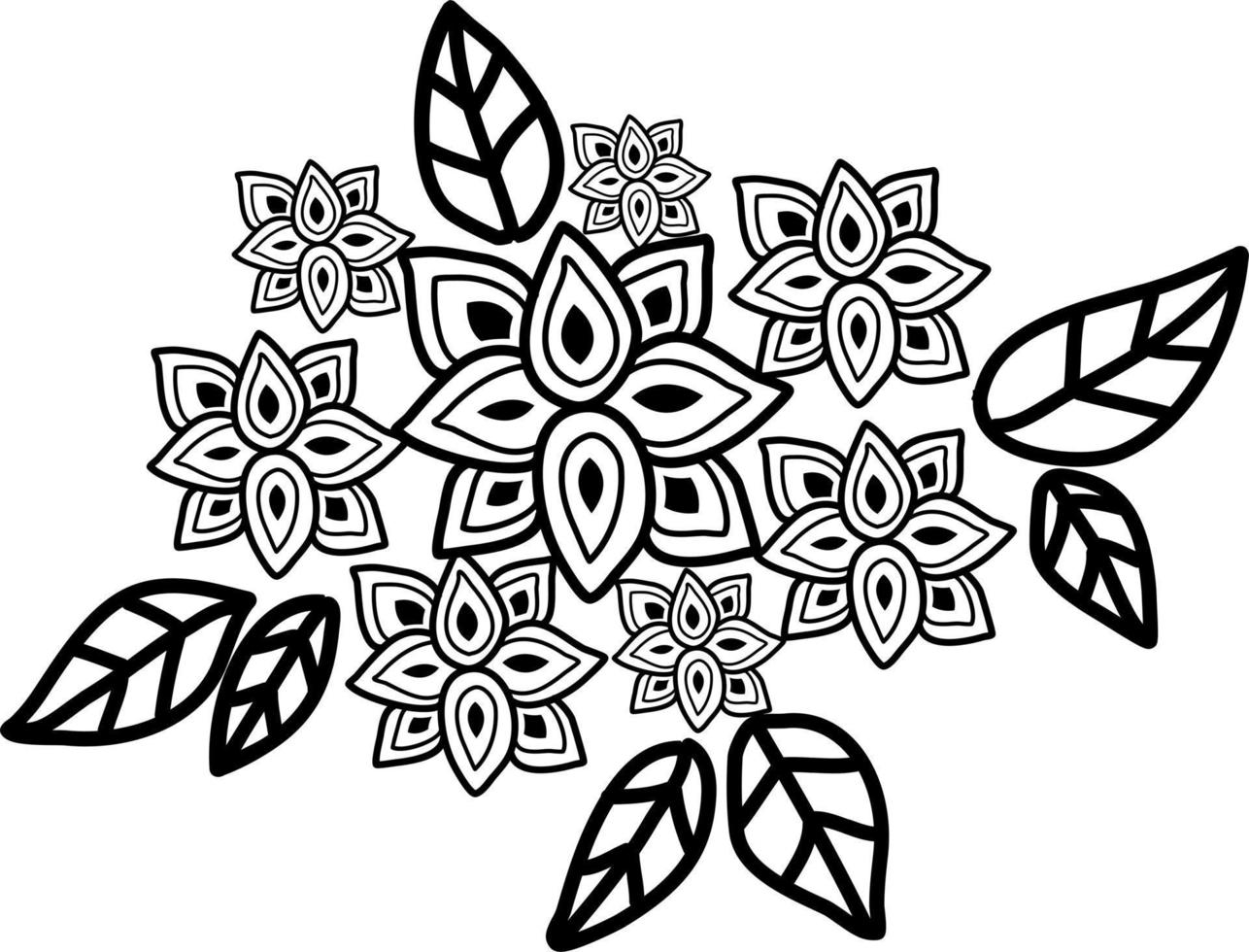 flor garabato dibujo vectorial vector