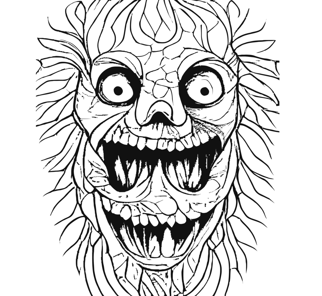 Free caras de miedo para colorear 13126090 PNG with Transparent Background