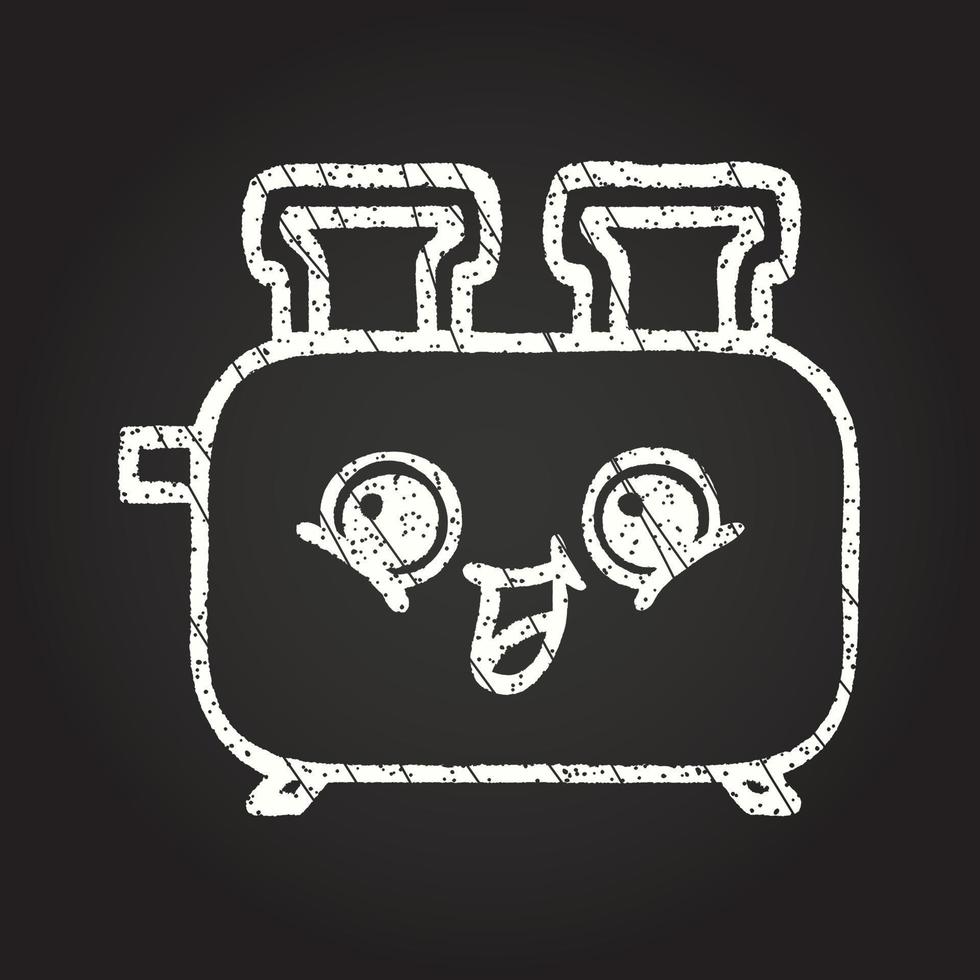 Toaster Chalk Drawing vector