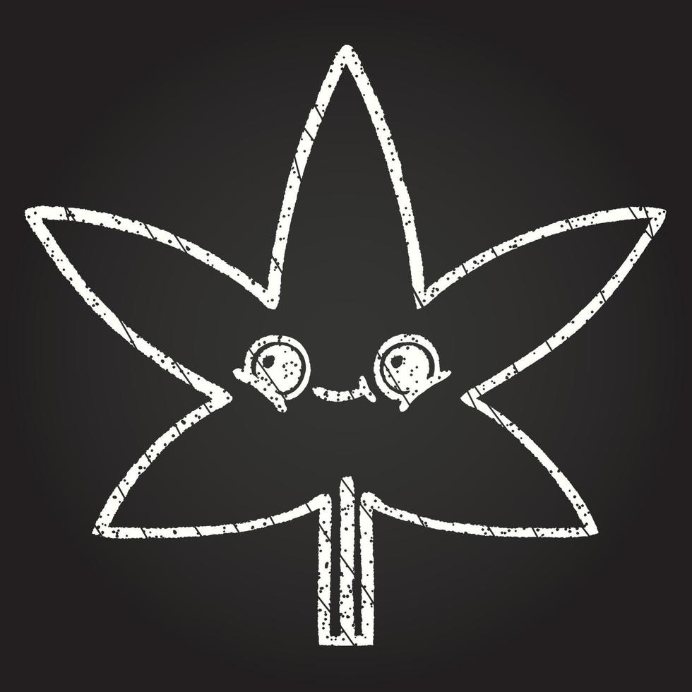 Leaf Chalk Drawing vector