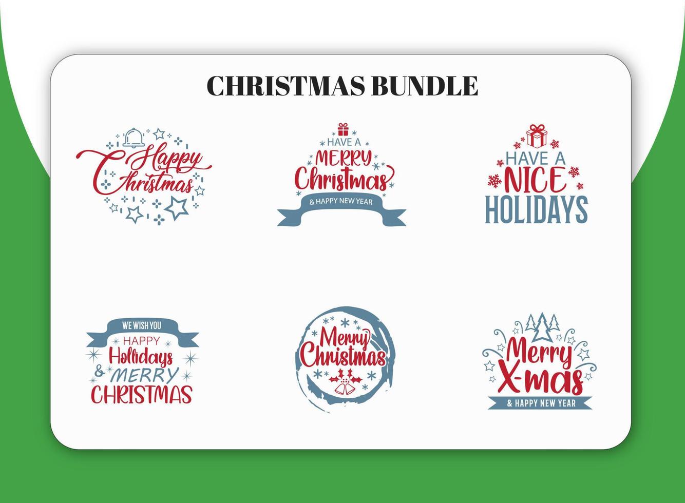 Christmas bundle Design vector