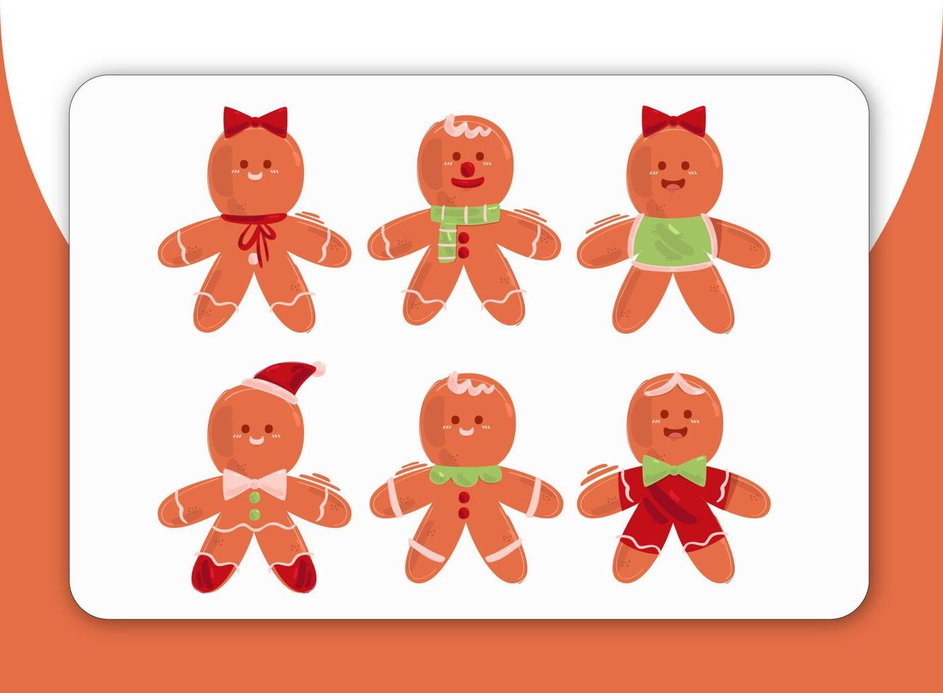 Gingerbread Man Cookie Illustration vector