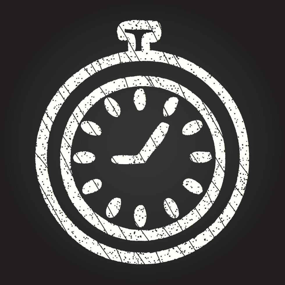 Stopwatch Chalk Drawing vector