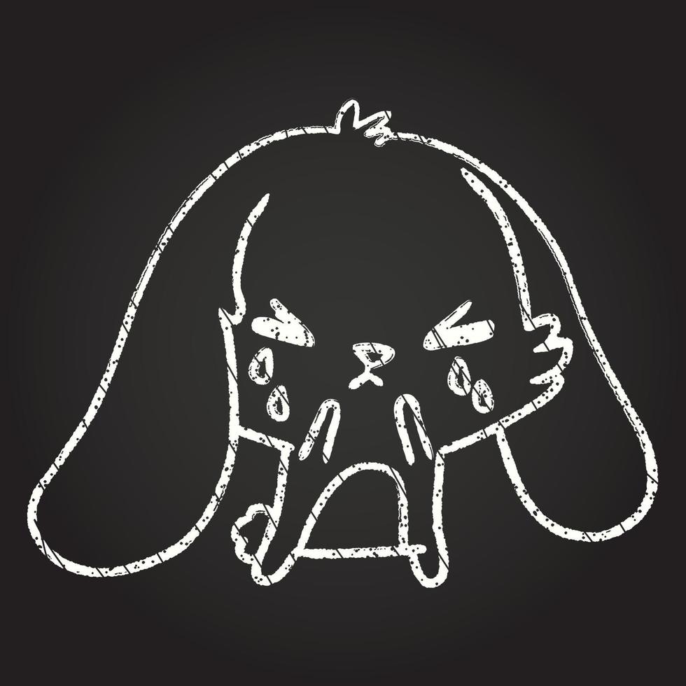 Rabbit Chalk Drawing 13126266 Vector Art at Vecteezy