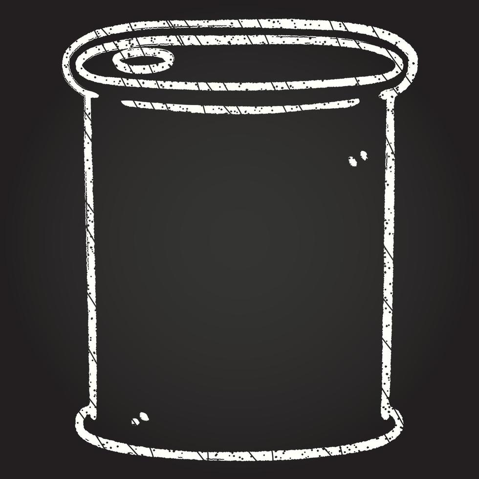 Oil Drum Chalk Drawing vector