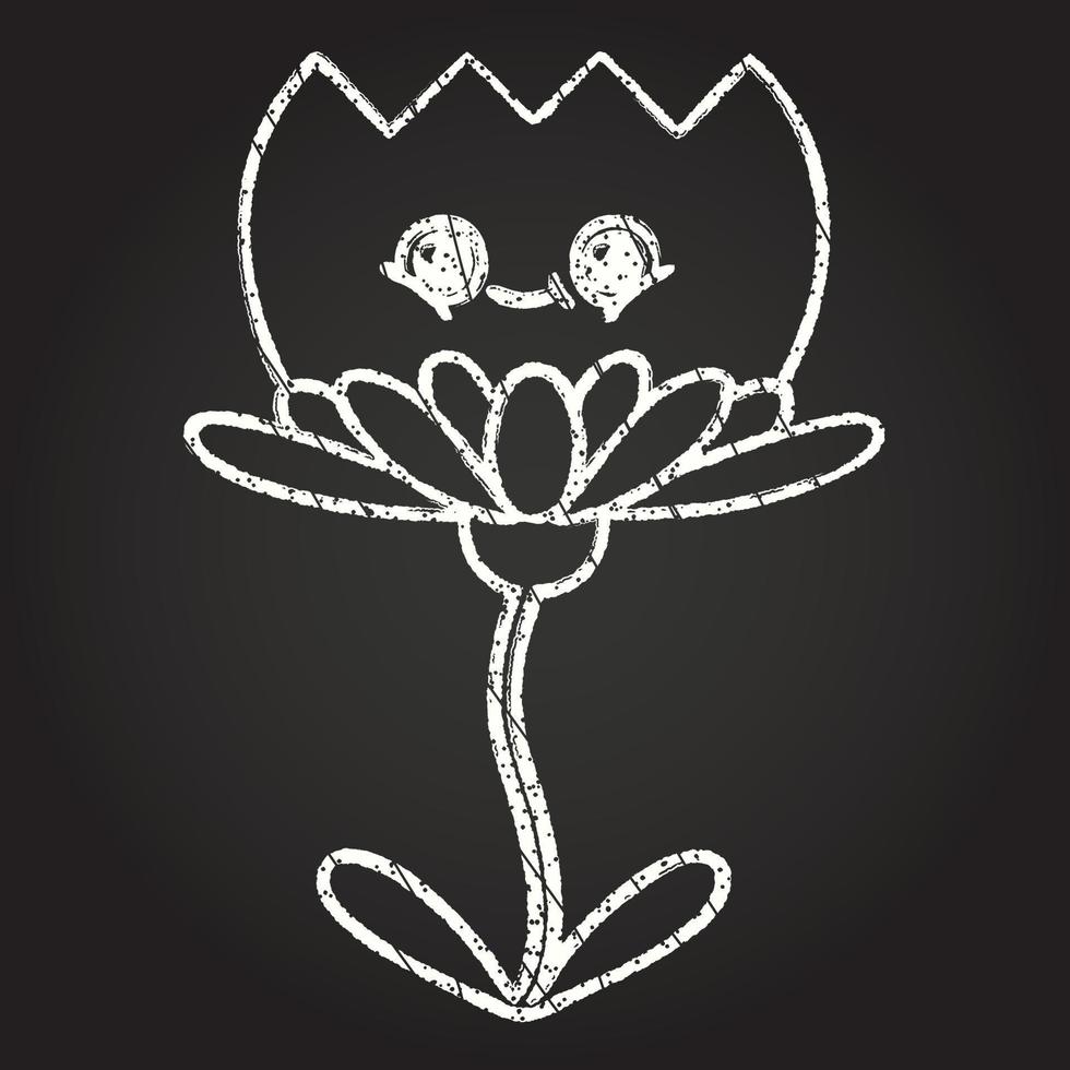 Poppy Chalk Drawing vector