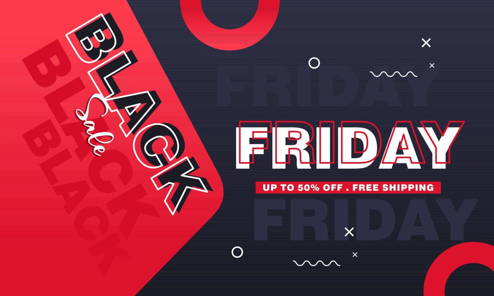 Black friday sale banner template background vector