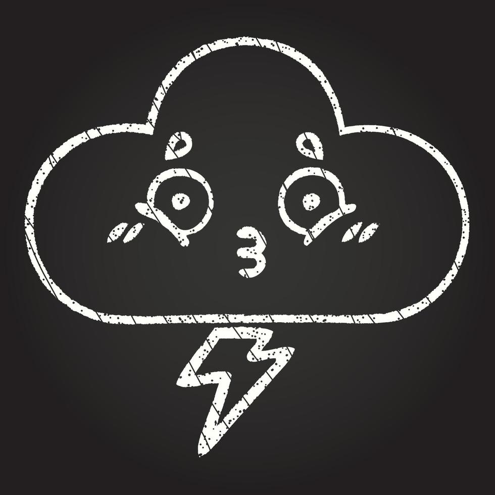 Cloud Chalk Drawing vector