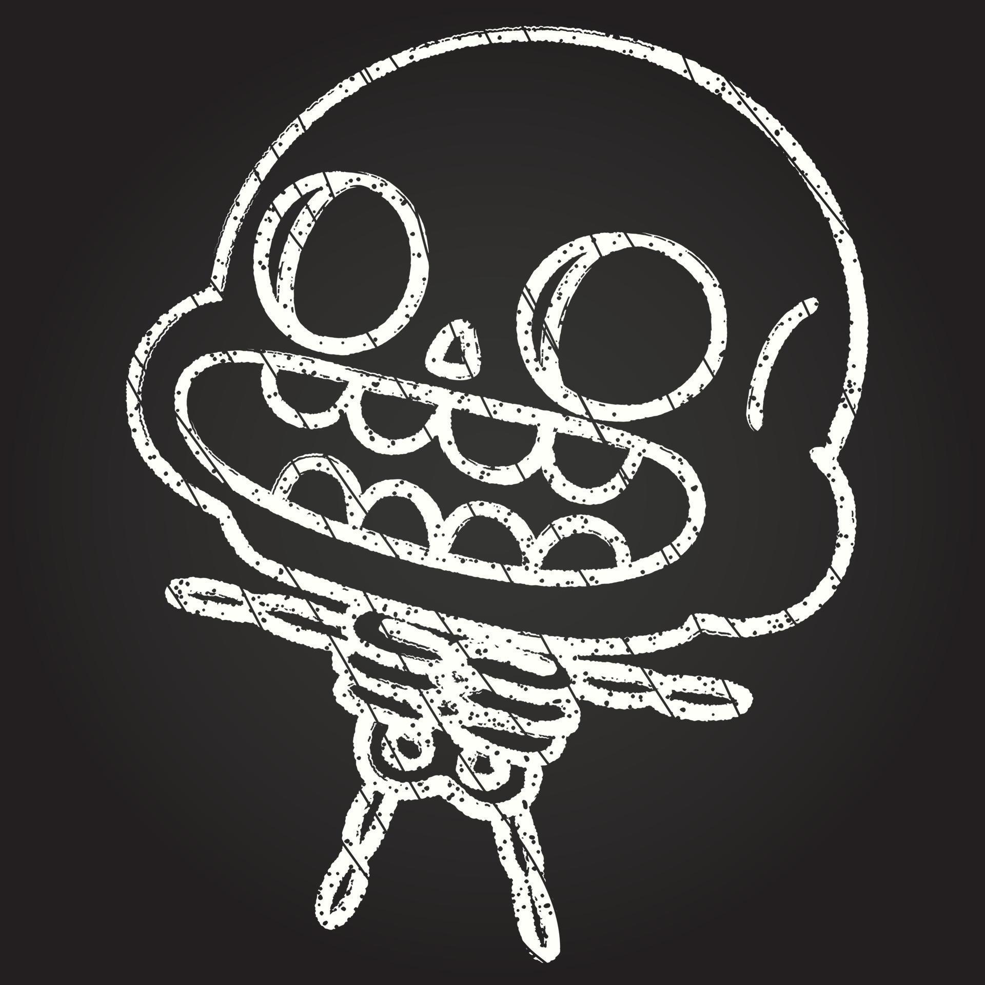 Skeleton Chalk Drawing 13126420 Vector Art at Vecteezy