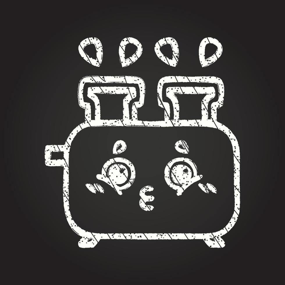 Toaster Chalk Drawing vector